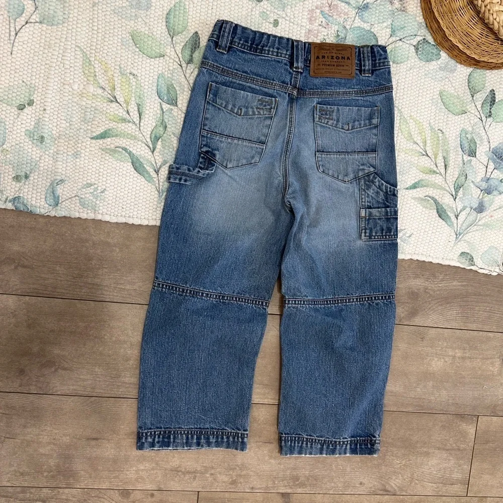 Vintage 90s Boys Carpenter Blue Jeans Arizona Jean Company Size 7